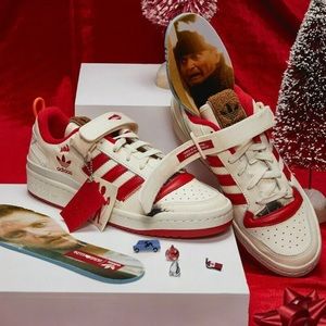 Adidas “Home Alone”  Forum Low Red/White Sneakers GZ4378